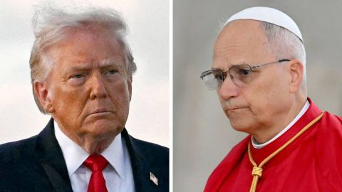 trump-launches-a-strong-attack-against-pope-leo-xiv-for-his-criticism-of-the-war-in-iran,-and-he-responds-that-“he-is-not-afraid-of-him”