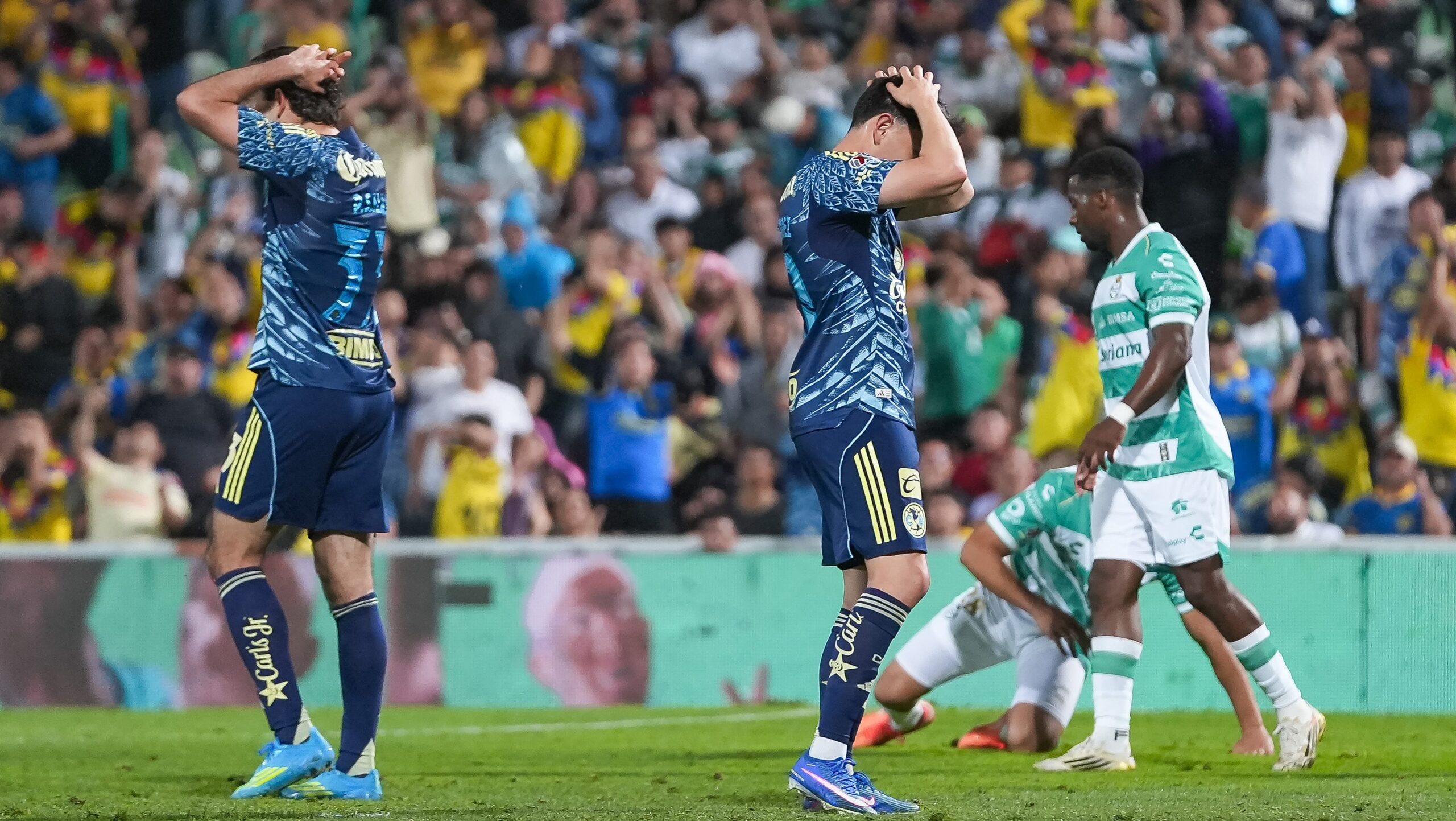 america-stumbles-against-the-bottom-ranked-santos-and-misses-key-points-in-the-liga-mx